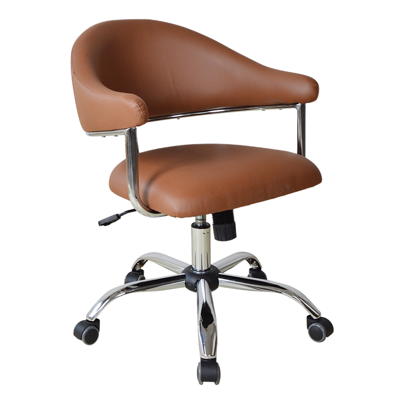 Chaise de salon de coiffure pivotante réglable en hauteur marron (GY-2110)