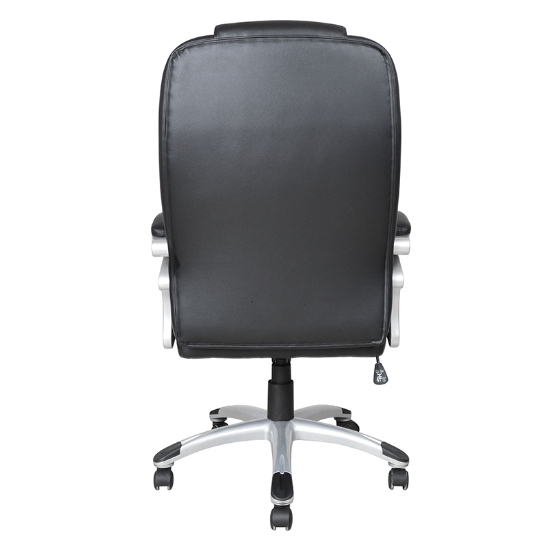 Siège de bureau exécutif avec accoudoir à coussin fixe à dossier haut noir (Y-2825)