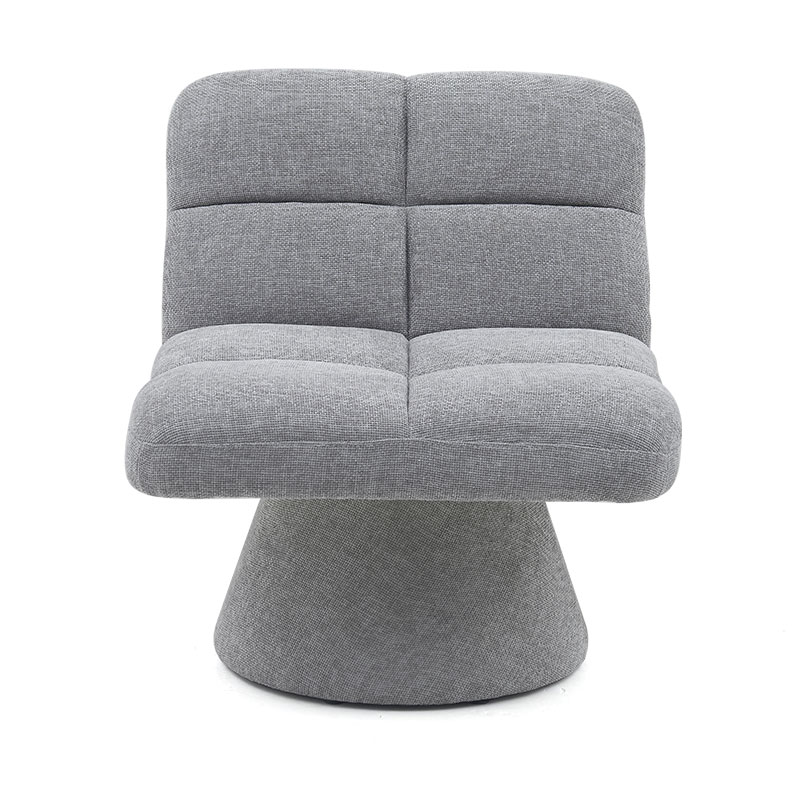 Chaises de canapé pivotantes à coussin doux en tissu sans accoudoirs uniques nordiques contemporains pour la maison avec base rotative (GY-643)