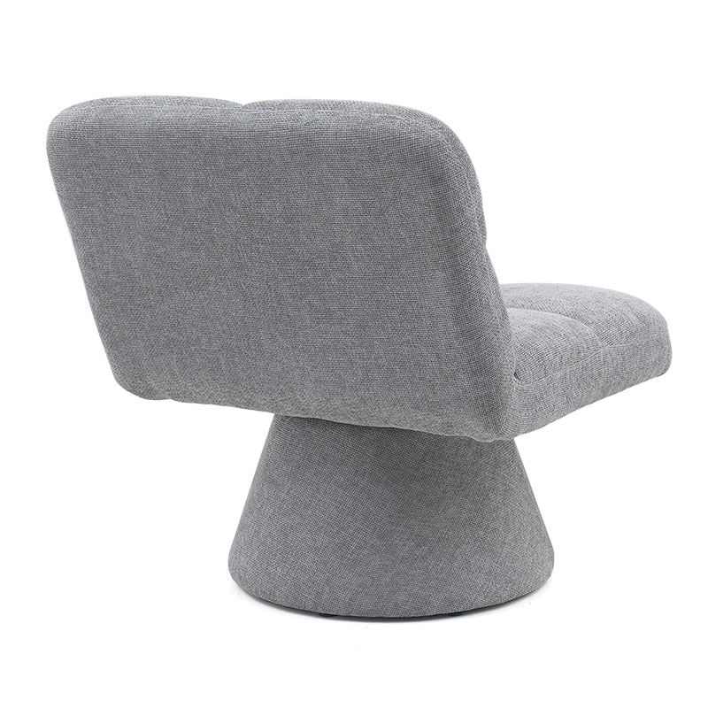 Chaises de canapé pivotantes à coussin doux en tissu sans accoudoirs uniques nordiques contemporains pour la maison avec base rotative (GY-643)