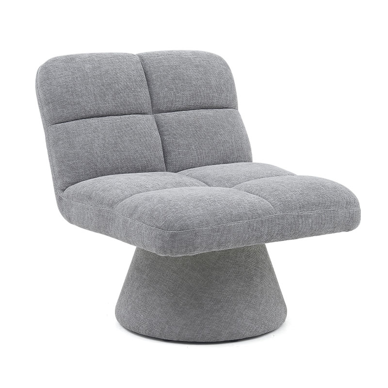 Chaises de canapé pivotantes à coussin doux en tissu sans accoudoirs uniques nordiques contemporains pour la maison avec base rotative (GY-643)