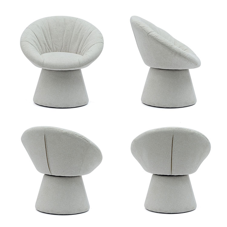 Chaise de salle à manger rotative italienne simple et élégante, fauteuil de loisirs à Base ronde pour salon hôtel (GY-644)