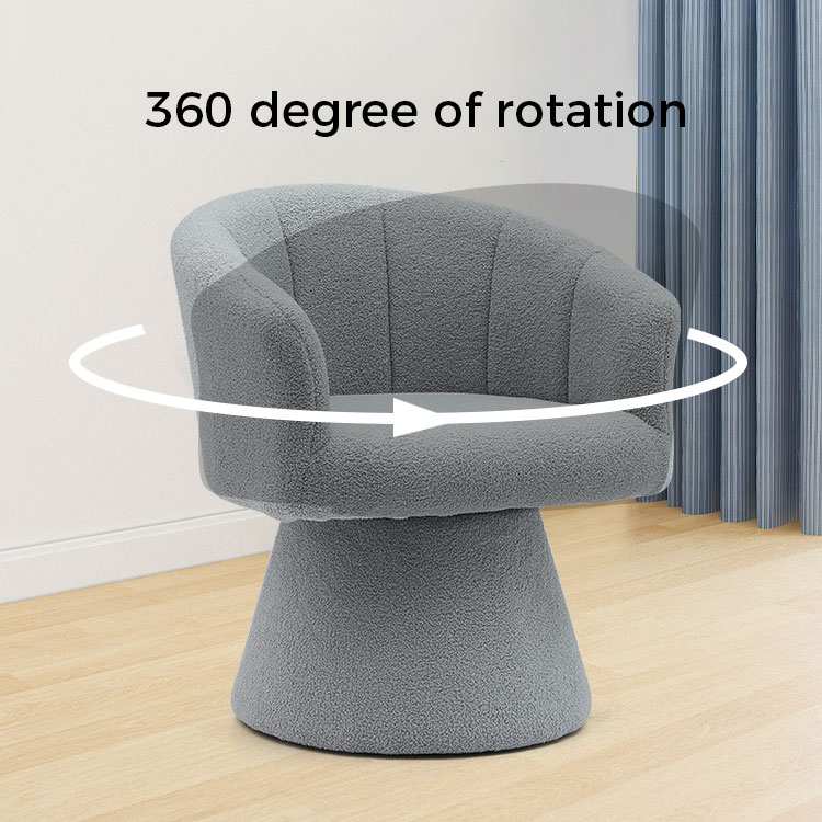 Gris style de loisirs d'intérieur confortable épaissir coussin de siège pivotant hôtel accent chaise longue chaise fauteuil pour salon (GY-646)