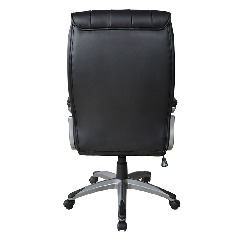 Chaise de bureau ergonomique de gestionnaire d'accoudoir de coussin de peinture en cuir noir (M-6113)
