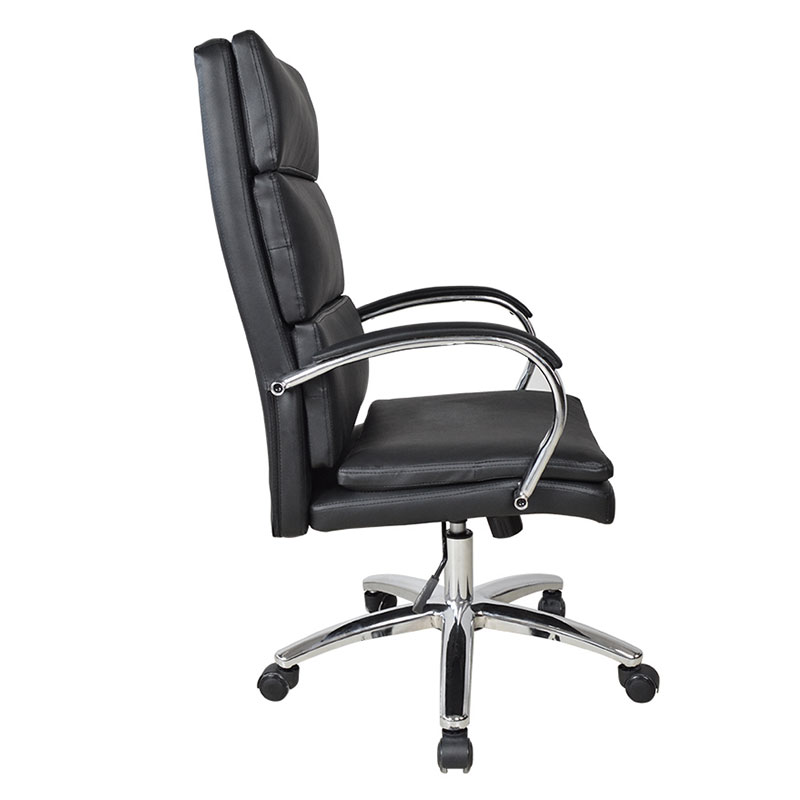 Chaise de bureau exécutive avec accoudoirs chromés à dossier haut (M-6114)