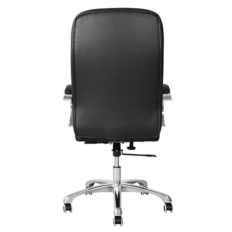Chaise de bureau exécutive pivotante en PU à dossier haut avec accoudoir chromé (M-6115)