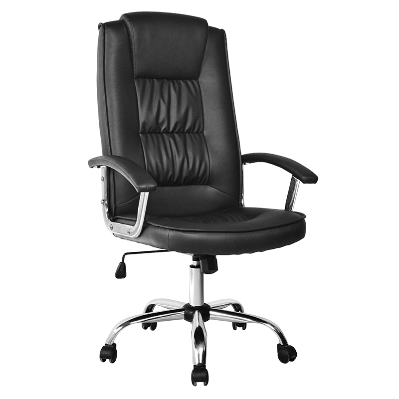 Fauteuil de bureau exécutif pivotant en cuir Pu à dossier haut (M-6119)