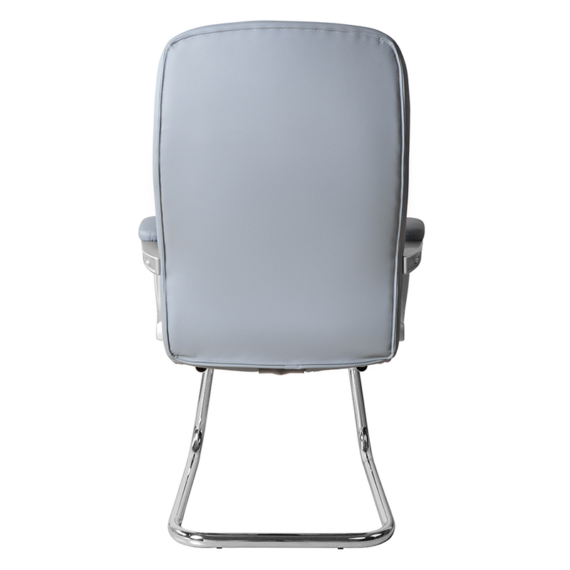 Chaise de conférence moderne en cuir à dossier haut avec base chromée fixe (M-6124)