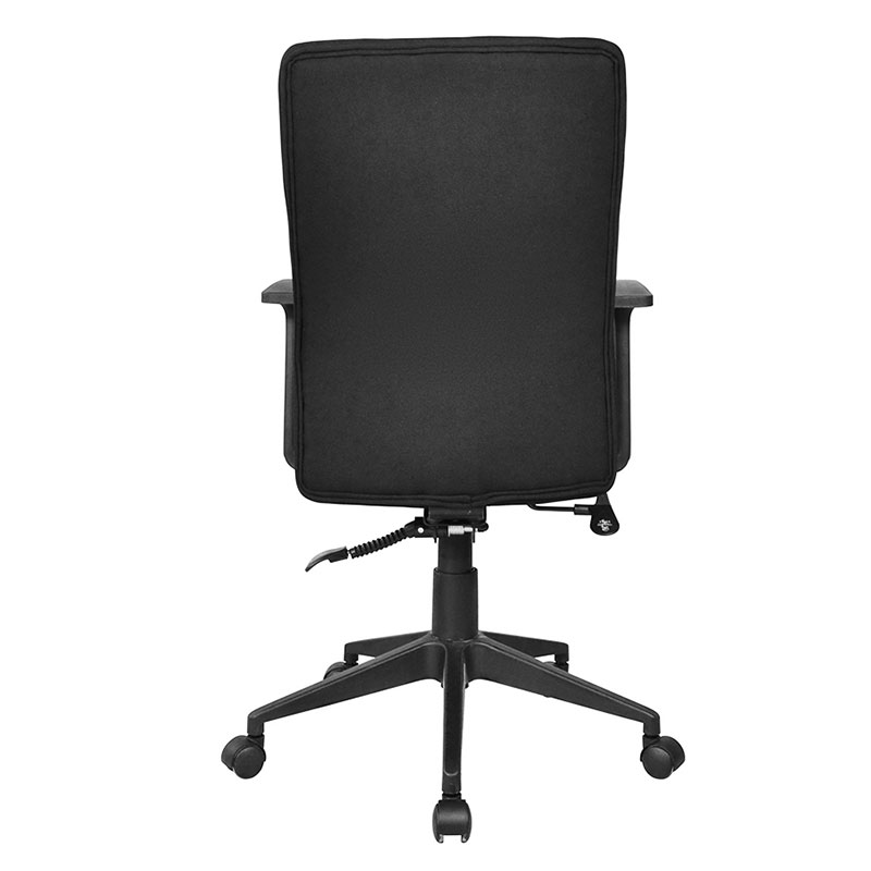 Chaise de travail du personnel avec accoudoirs en PP à dossier moyen en tissu (M-6127)