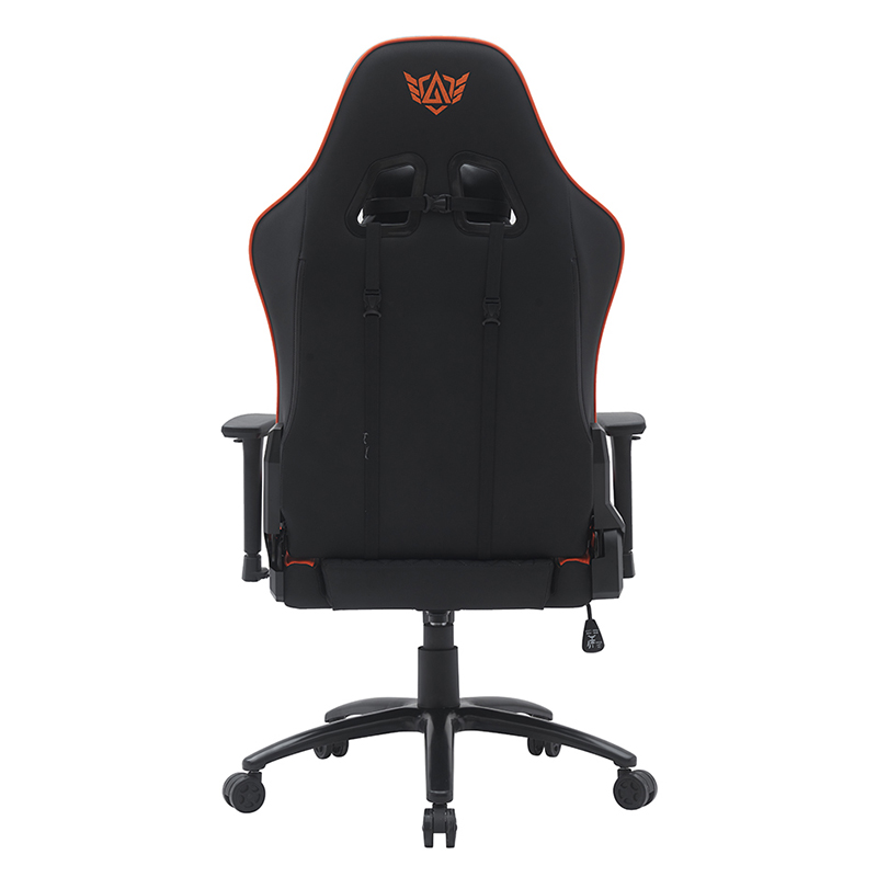 Chaise de jeu pivotante moderne orange avec accoudoirs 3D réglables (T-7122)
