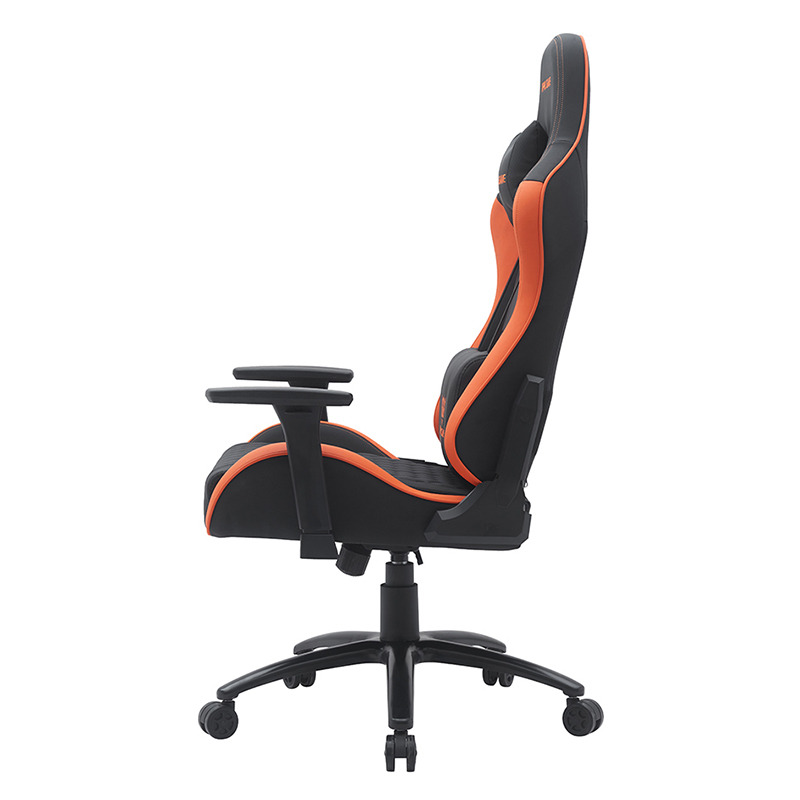 Chaise de jeu pivotante moderne orange avec accoudoirs 3D réglables (T-7122)