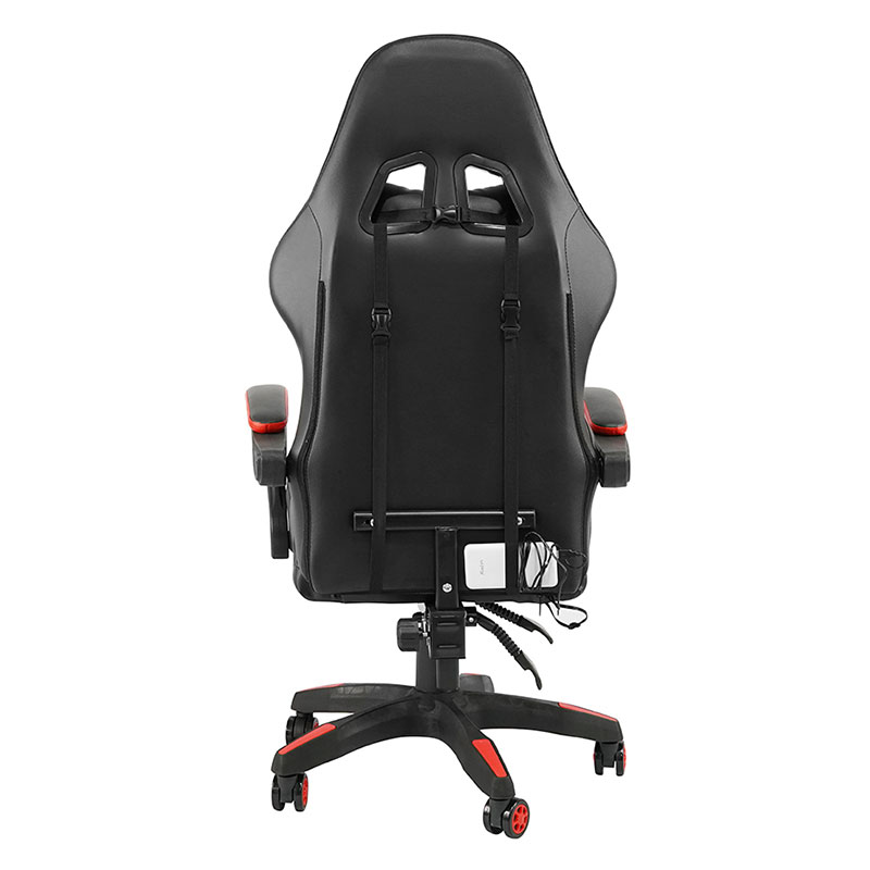 Rouge professionnel pivotant inclinable RGB Gamer accoudoir réglable Led chaise de jeu avec repose-pieds (Y-2442)