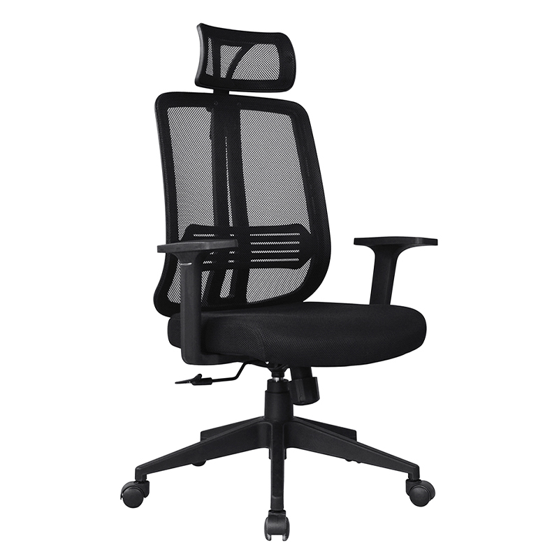Chaise de maille de secrétaire à accoudoirs en PP à dossier haut (Y-1767)