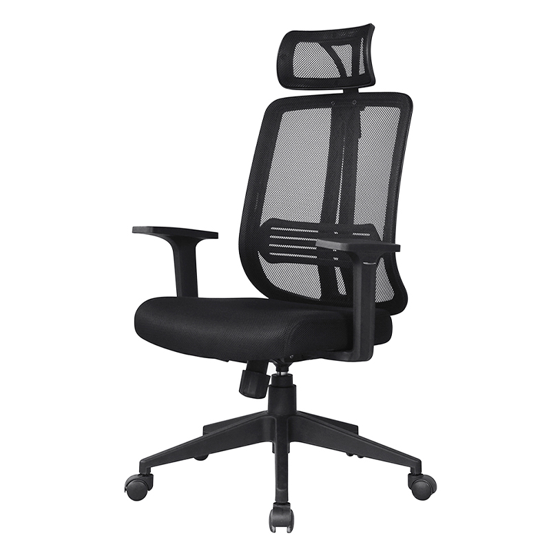 Chaise de maille de secrétaire à accoudoirs en PP à dossier haut (Y-1767)