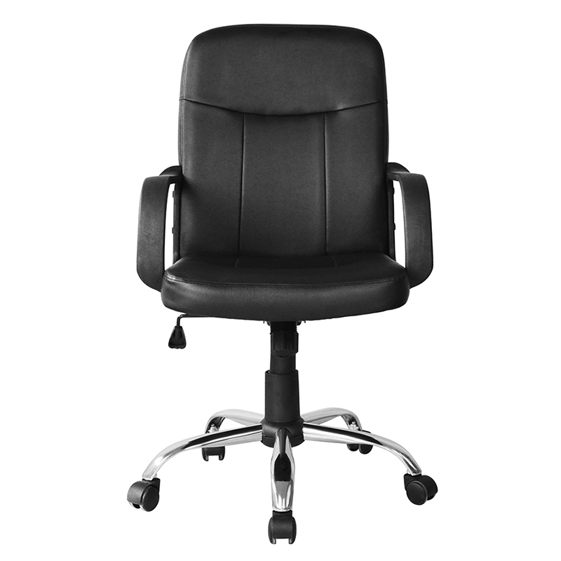 Chaise de bureau de travail avec accoudoir en PP à dossier moyen avec base chromée (Y-2744)