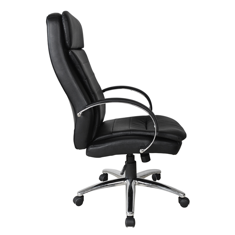 Chaise de bureau exécutive avec accoudoirs chromés à dossier haut (Y-2820)