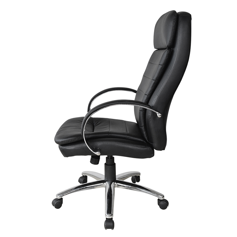 Chaise de bureau exécutive avec accoudoirs chromés à dossier haut (Y-2820)