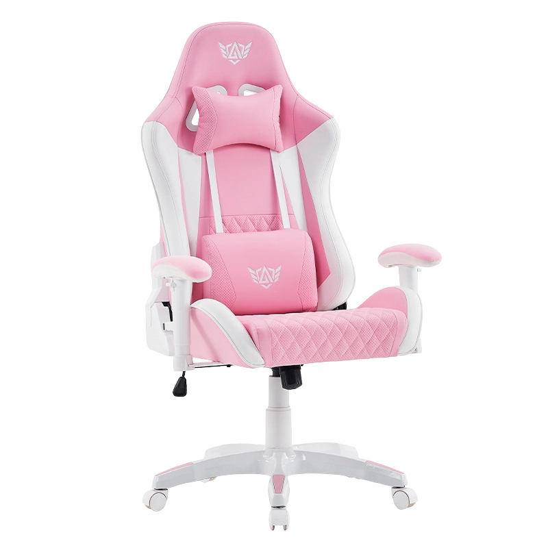 Pink Modern Swivel Gaming Chair with Adjustable 3D Armrests(T-7122)