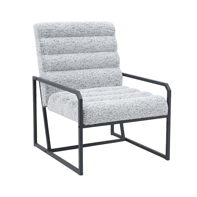 Haute qualité Stable en métal fer cadre ergonomie inclinable Simple tissu bras paresseux canapé chaise pour salon chambre (GY-648)