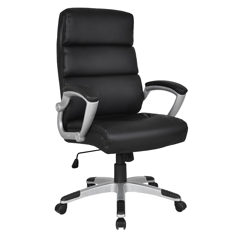 Chaise de bureau Boss avec accoudoir rembourré avec peinture à dossier haut noir (Y-2725)