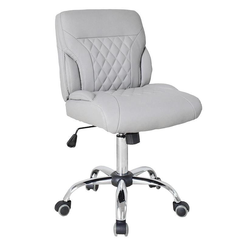 Chaise de salon de coiffure pivotante sans bras simple réglable en hauteur grise (GY-2133)