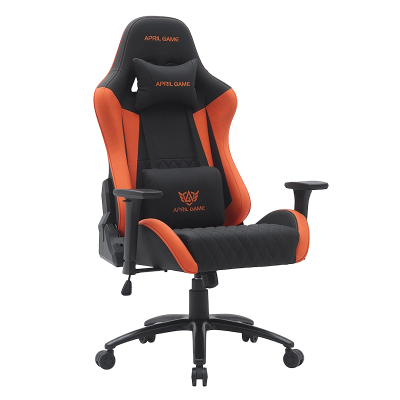 Orange Modern Swivel Gaming Chair with Adjustable 3D Armrests(T-7122)