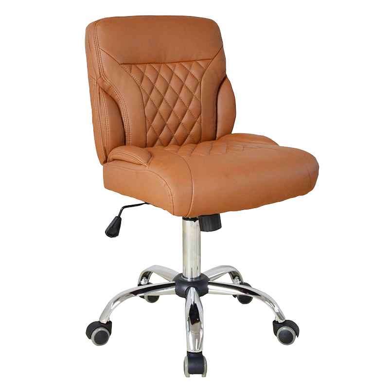 Chaise de salon de coiffure pivotante sans bras simple réglable en hauteur kaki (GY-2133)