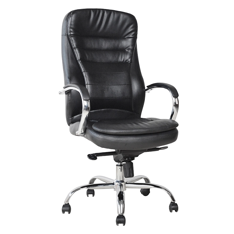 Chaise de bureau ergonomique avec accoudoir chromé (M-6117)