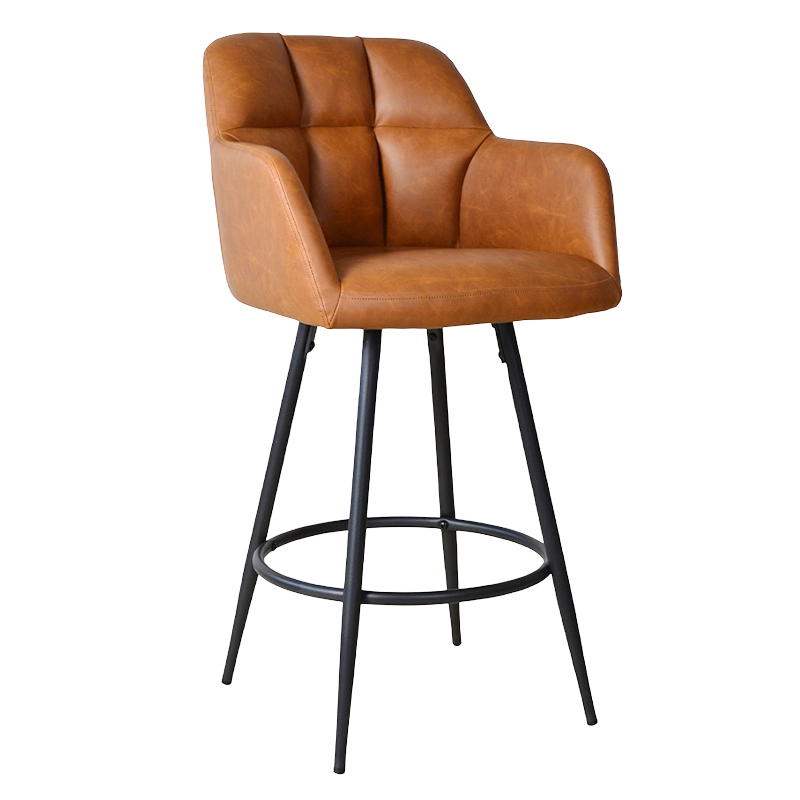 Chaise de tabourets de hauteur de comptoir à dossier bas en PU (X-5117B)