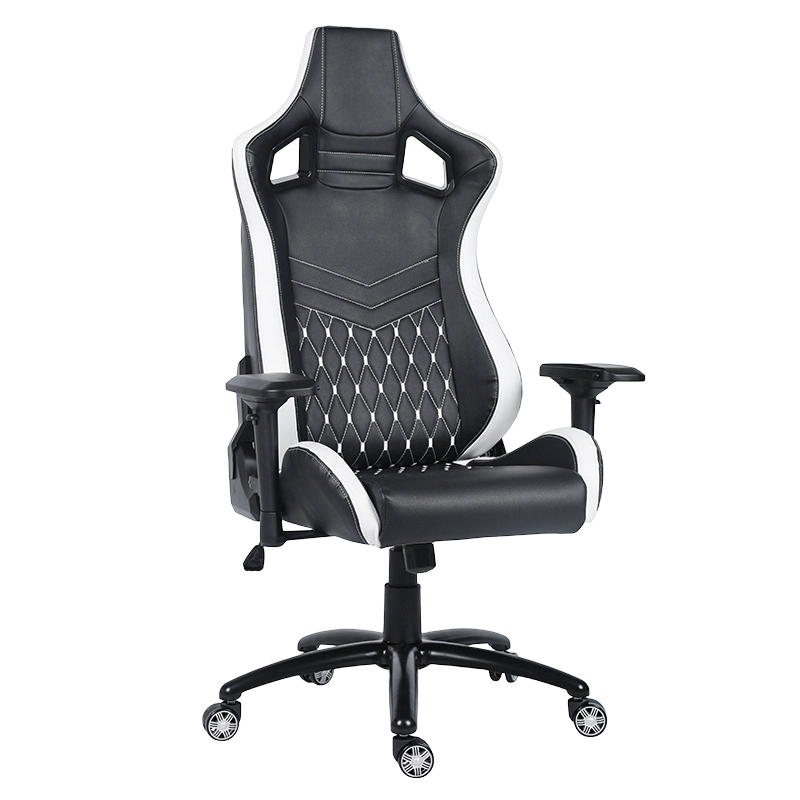 Armoir 2D Black & White High Back Racing King Gaming Chair avec (Y-2518)